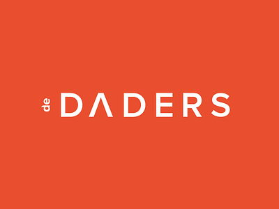 De Daders logo clean daders font logo red simple white