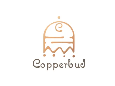 copperbud brand identity logo