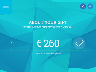 User Interface 2014 blue donation free gift interface ios modern trendy ui user ux
