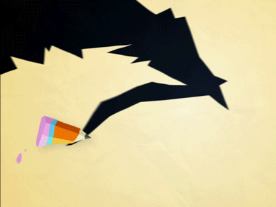 Inky Drip Pencil animation flat gif handdrawn illustration motiongraphics squash stretch