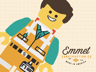 Emmet Construction Co. character children design emmet film illustration kids lego movie