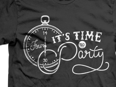 It's Time to Party hand lettered party time woo