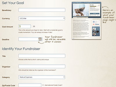 YouCaring.com - Free Online Fundraising form help signup