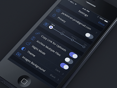 Cloudier 2.0 Dark theme - Settings 2.0 app cloudier dark ios settings theme