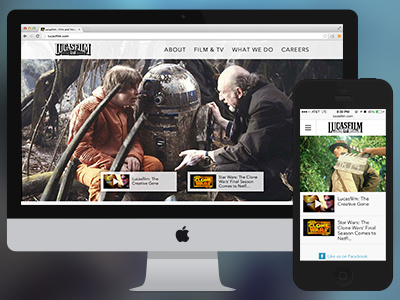 Lucasfilm Redesign lucasfilm responsive star wars
