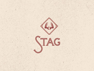 Stag lettering logo texture