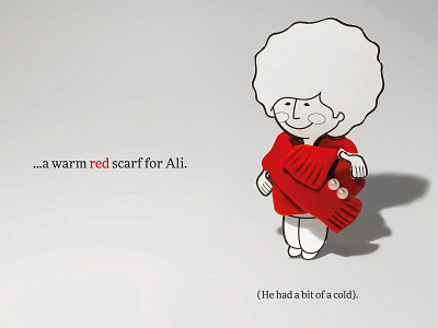Book illustration artistic book character cut out illustration layout red simple typography