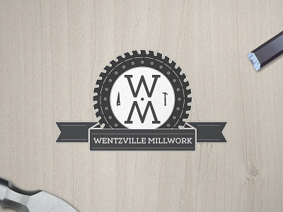 Wood Mill Badge Style Logo badge brand branding graphic design illustrator logo logo design vintage