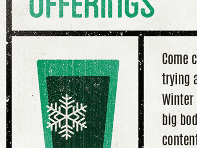 Winter Beer beer cup glass green