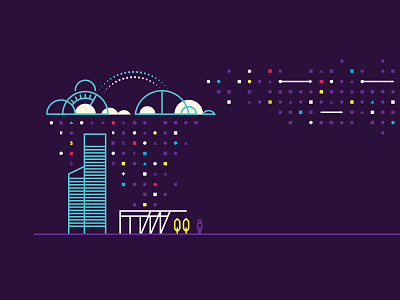 Cloud/Data Illustration illustration monoweight ooowhatsthatpurplestuff