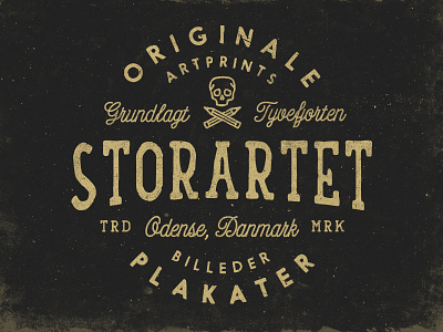 Storartet graphic design grunge identity lettering logo old retro texture type typography vintage