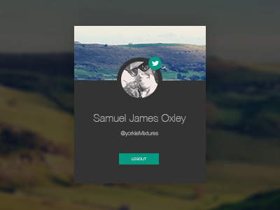 Profile flat ios logout profile social twitter ui