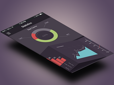 Football Statistics UI App app application appstore color design football interface ios iphone mobile statistics ui