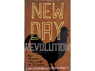 New Day Revolution 2 book cover hand lettering rooster alarm clock