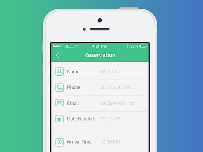 Book a reservation app colour design flat reservation reservd ui ux