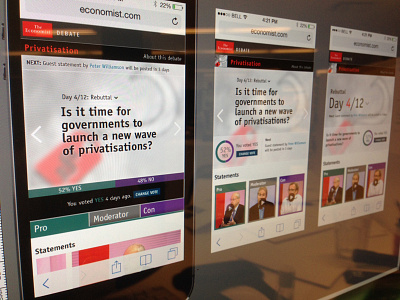Debate concept exploration community dashboard debate mobile the economist