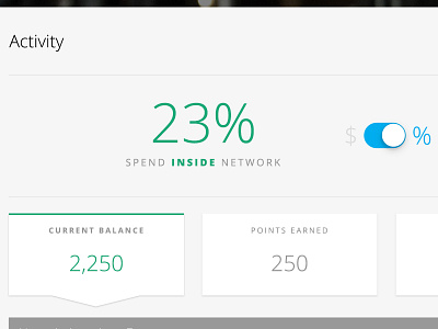 Dashboard UI clean dashboard design flat gray green minimal modern sans serif ui web