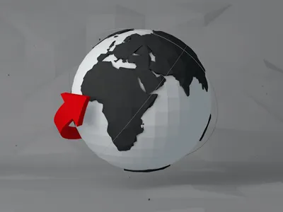 Lowpoly Globe 3d c4d globe grey lowpoly