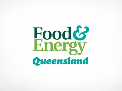 Food & Energy ampersand aqua green illustrator logotype script serif teal type typography vector