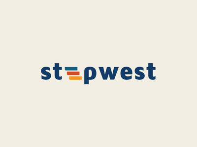 StepWest branding identity internship logo steps west