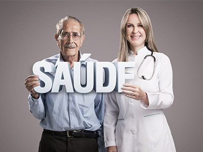 Health sign 3d text advertising health manipulation photo retouch photography