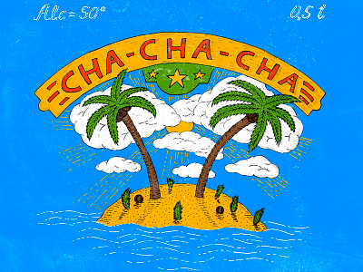 Cha Cha Cha alcohol chacha cuba drawing homemade illustration packaging