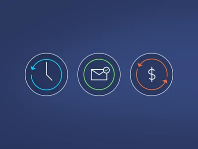 Outline Icons design icons mail money outline time