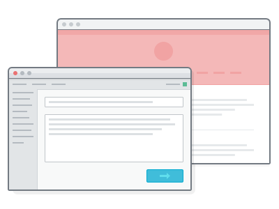WordPress Illustration blog cms fields flat illustration inputs pastel publish red wordpress