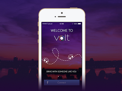 Volt Splash branding flat interaction ios iphone retine splash ui ux