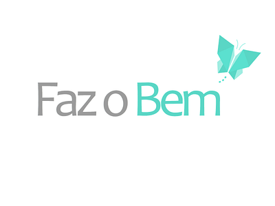 Faz o bem Logo butterfly charity green origami