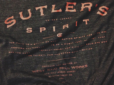 SSCo Tshirt device spirit sutlers tshirt wearedevice wsnc