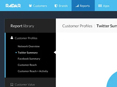 Report Library navigation web