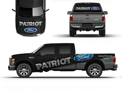 Patriot Wrap 04 auto car diamond plate f 250 ford rendering truck wrap