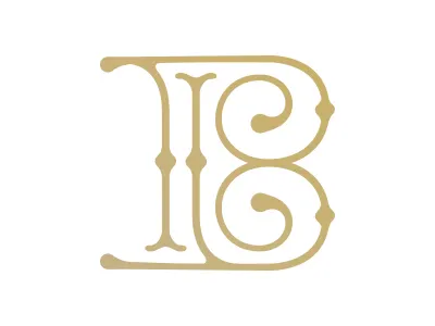 Wrought Iron B Dos b gold letters the south wrought iron