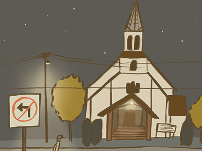 haunted church church graphic novel horror illustration