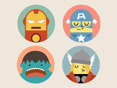 Avengers design illustration marvel minimalism