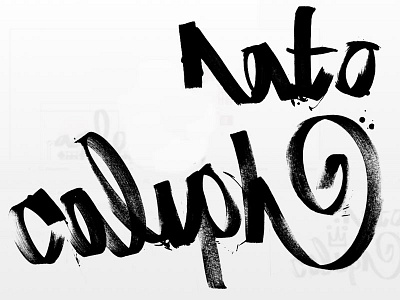 Nato Caliph black graf lettering