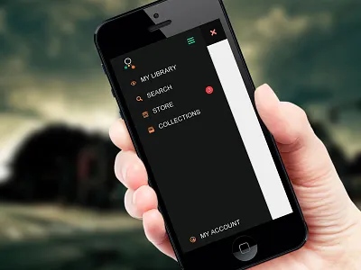 Mobile Menu flat ios iphone menu mobile sexy shane brown slide