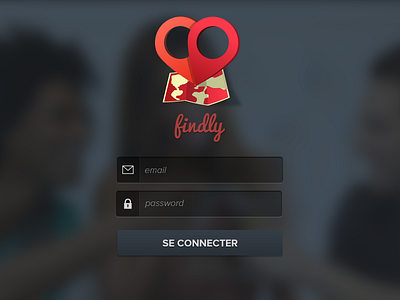 Findly Login app connection email form icon login logo meet password ui ux