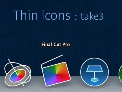 Thin icons for mac : take 3 colorful desktop flat icons line icons mavericks