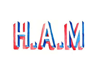 Hard As a Mothafucka ham hellojon type typography watercolour