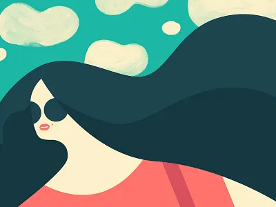 Stay Classy clouds hair lipstick sunglasses sunny woman