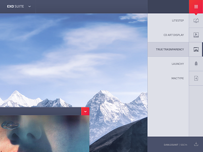 Exo [SSC14] blue custom dekmod dekmoding litestep red sidebar ui ux window windows