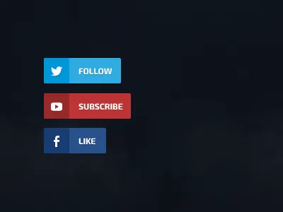 Social Buttons facebook social twitter youtube