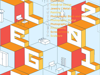 CCA Pre College Poster colors design graphic design pixels poster typography