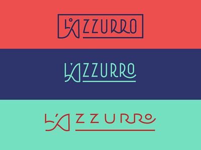 l'Azzurro branding typography