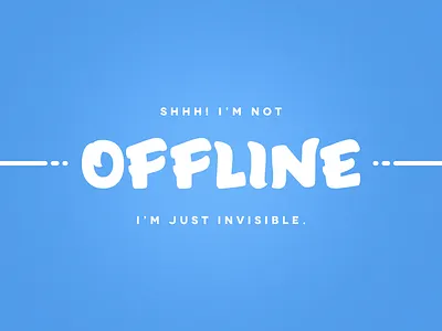 Offline blue hand lettering handwritten illustration offline type typography
