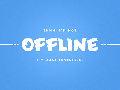 Offline blue hand lettering handwritten illustration offline type typography