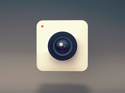 Camera Icon app icon camera icon ios lens minimal polaroid skeumorphic