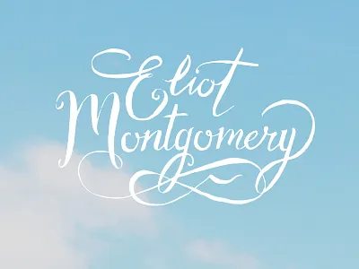 Baby Eliot babies baby brush pen custom type handlettering typeography